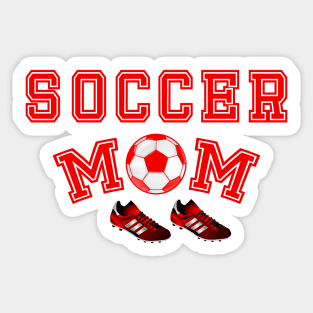 Soccer Mom Red Sticker